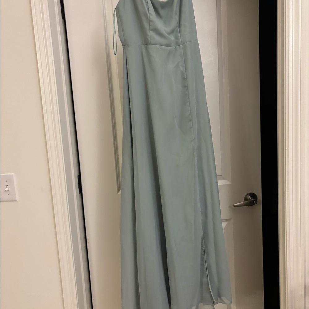 Birdy Grey One Shoulder Light Blue Dress
